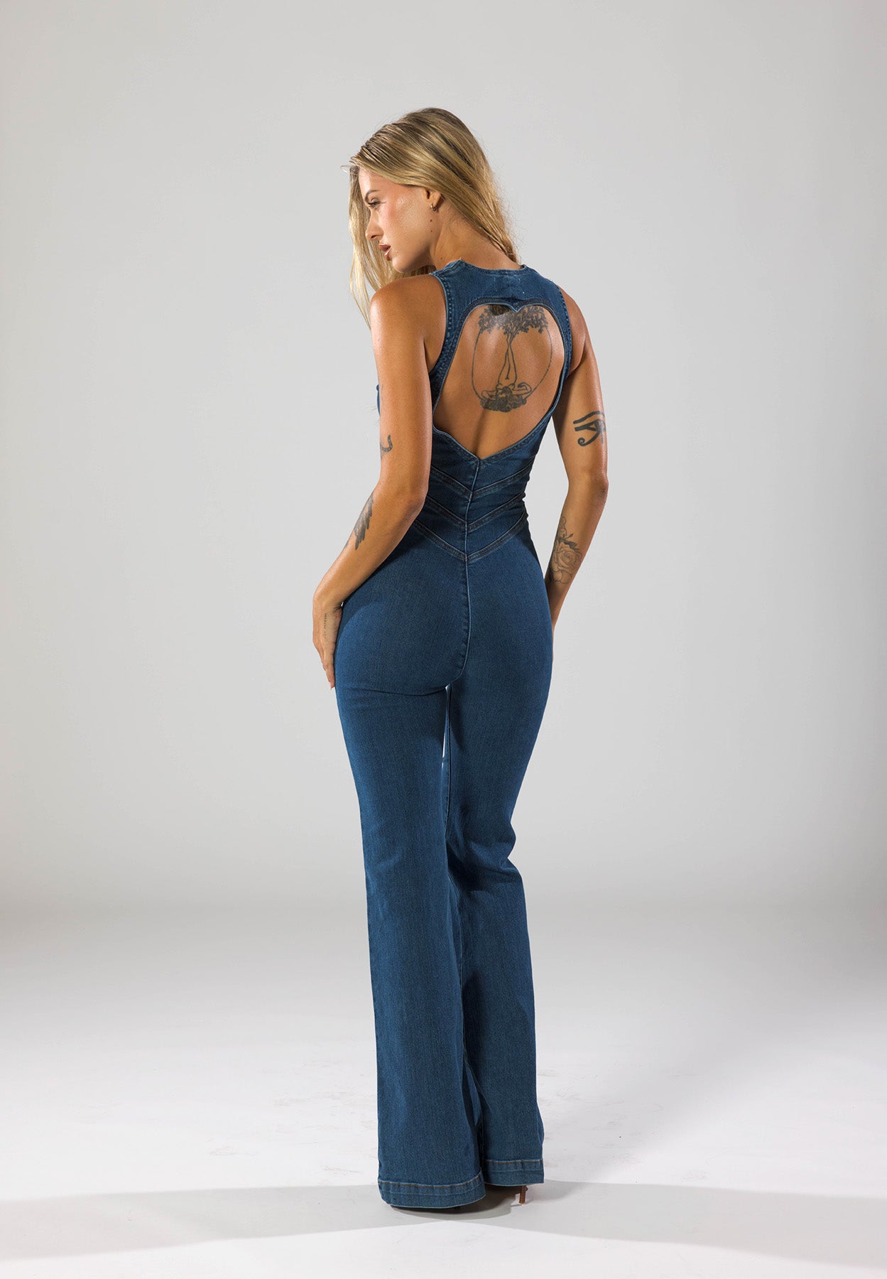 Georgia - Trendiger Jeans-Jumpsuit