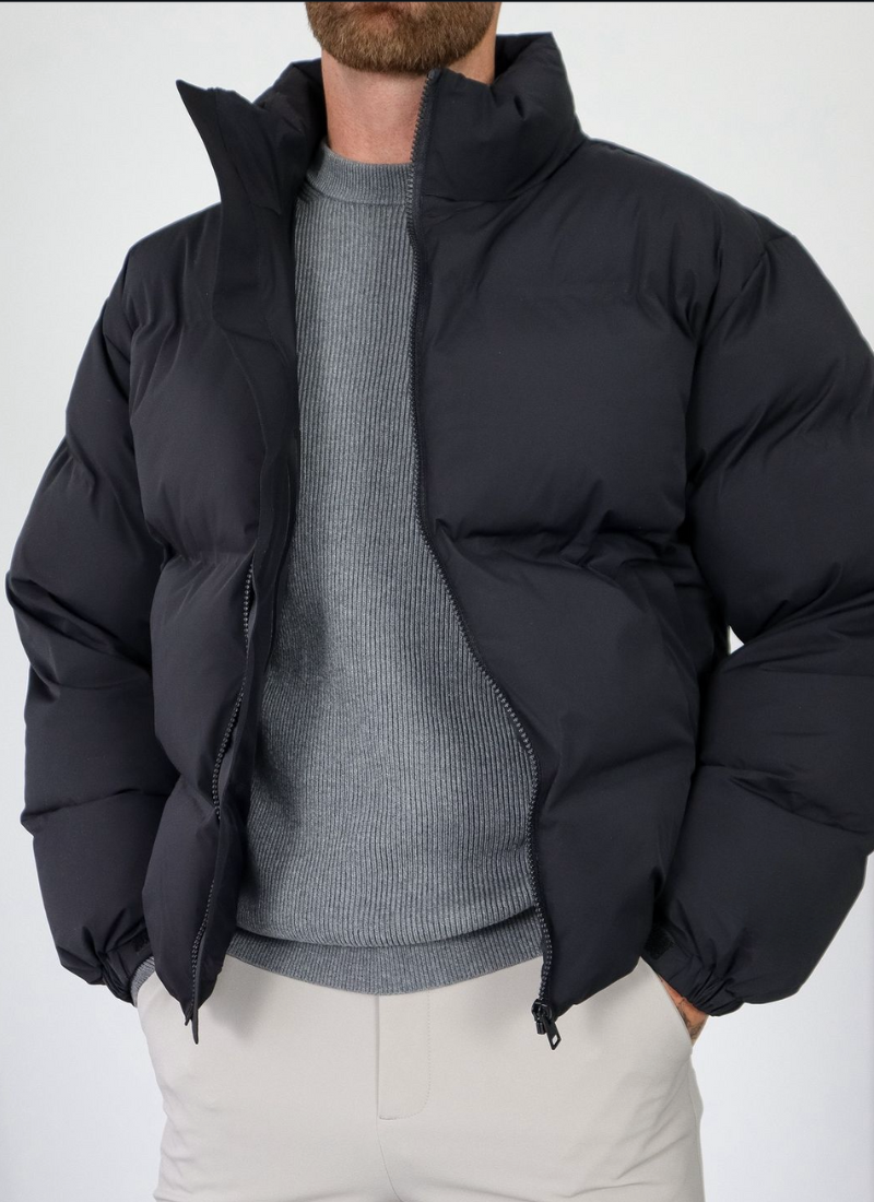 Gesteppte Block-Pufferjacke