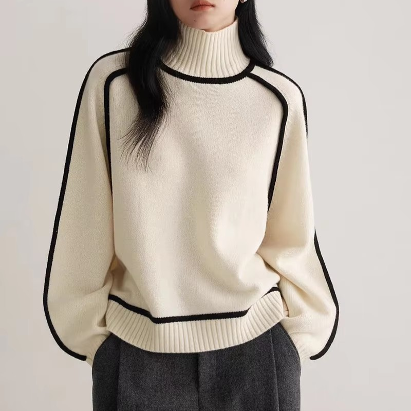 2024 Damen Patchwork Strickpullover
