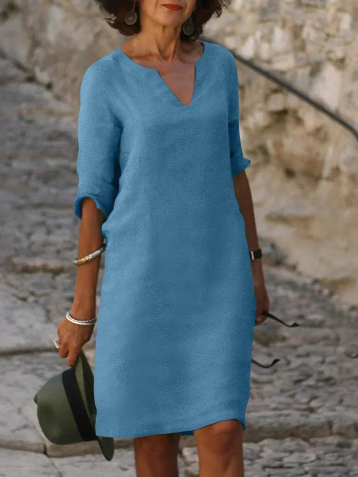 Ingeborg | Elegantes Kleid mit V-Ausschnitt
