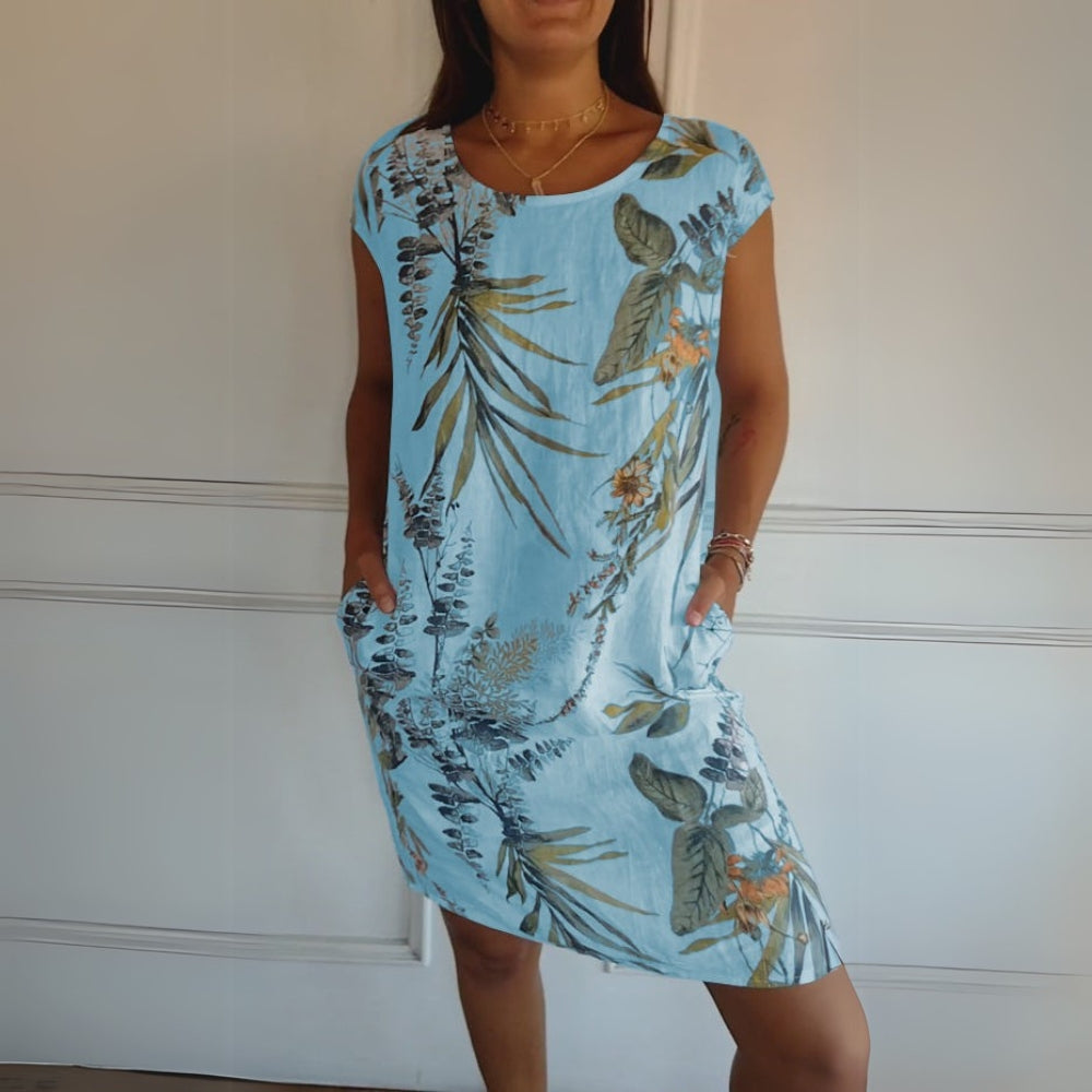 Trudi | Bequemes Kleid mit Rundhalsausschnitt