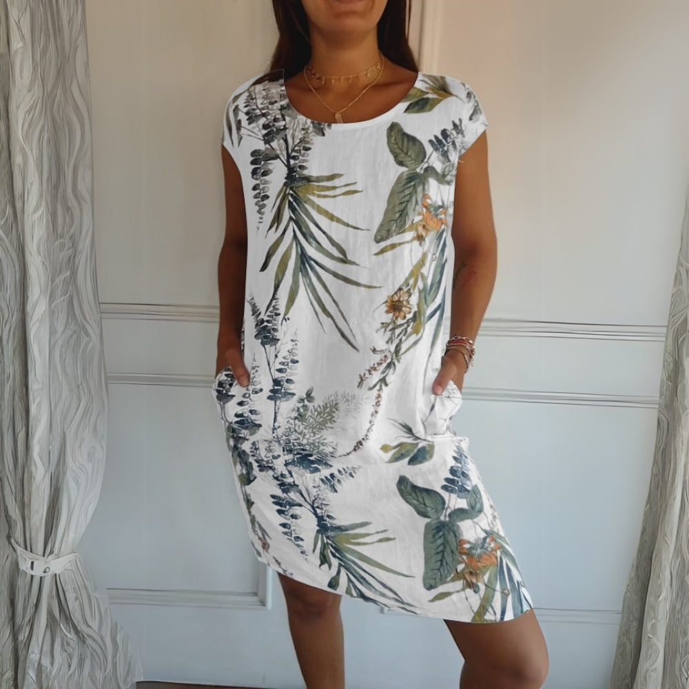 Trudi | Bequemes Kleid mit Rundhalsausschnitt