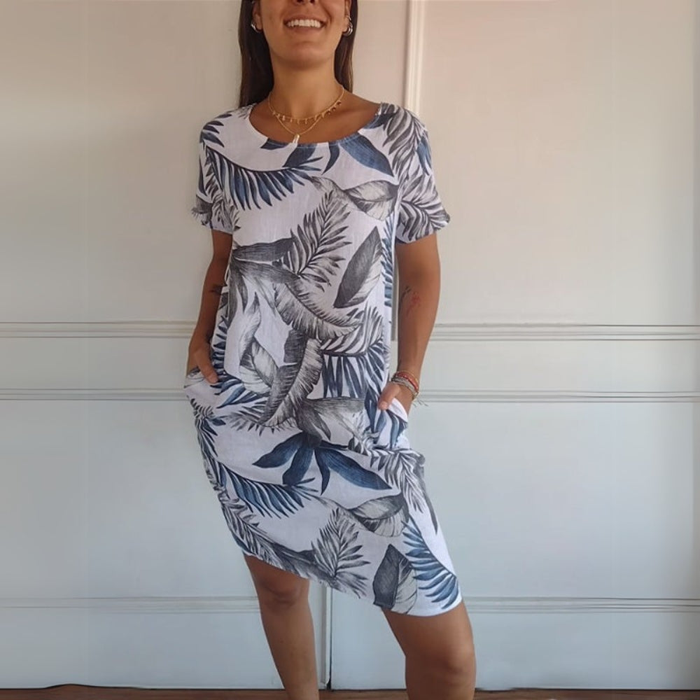 Trudi | Bequemes Kleid mit Rundhalsausschnitt