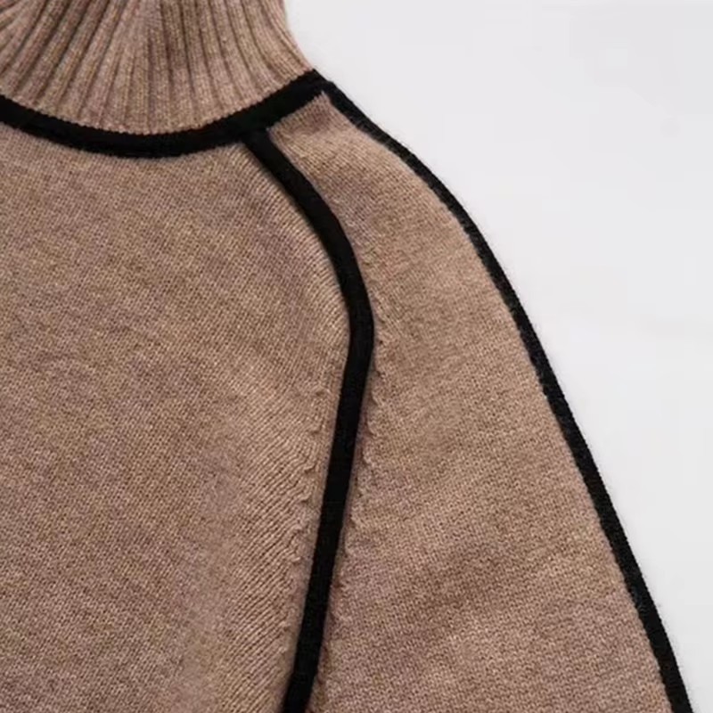 2024 Damen Patchwork Strickpullover