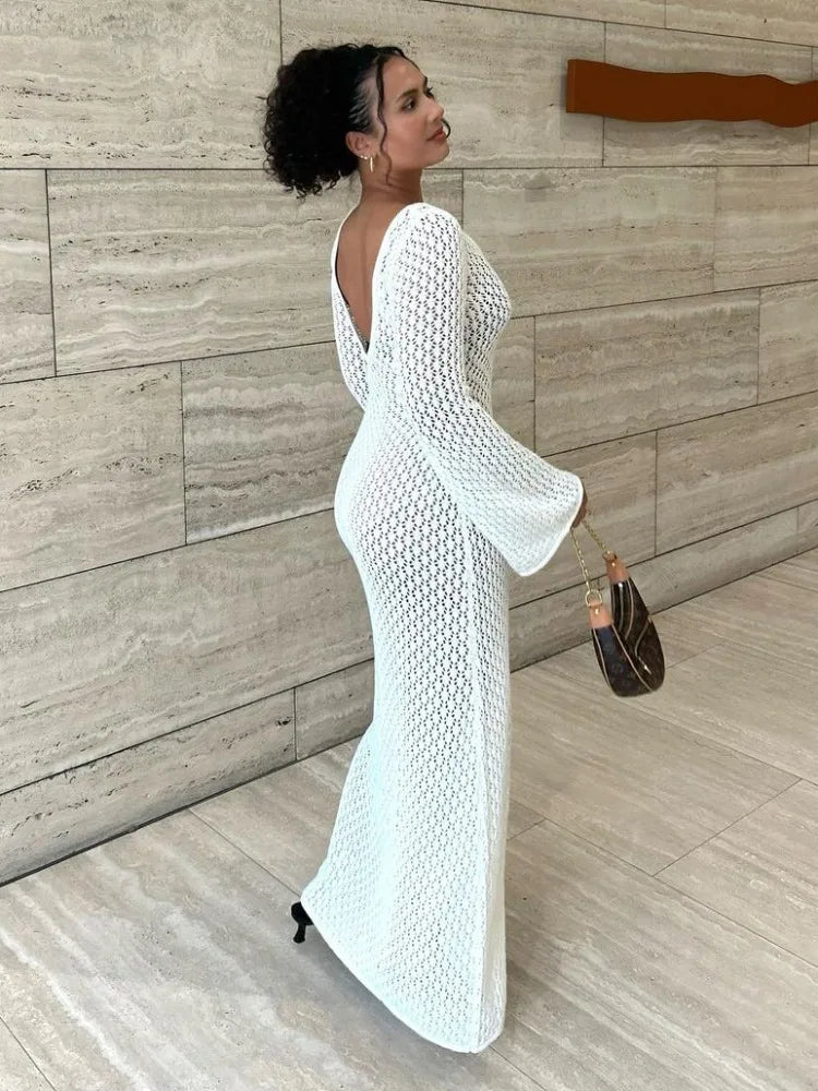 Tossy Maxi-Strickkleid