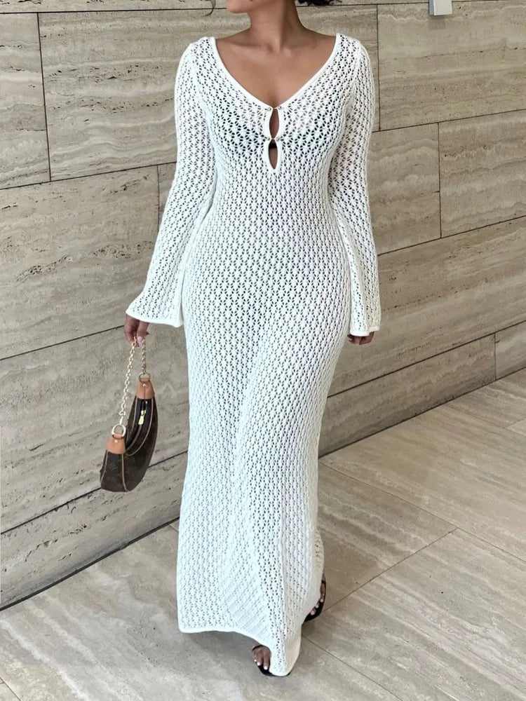 Tossy Maxi-Strickkleid