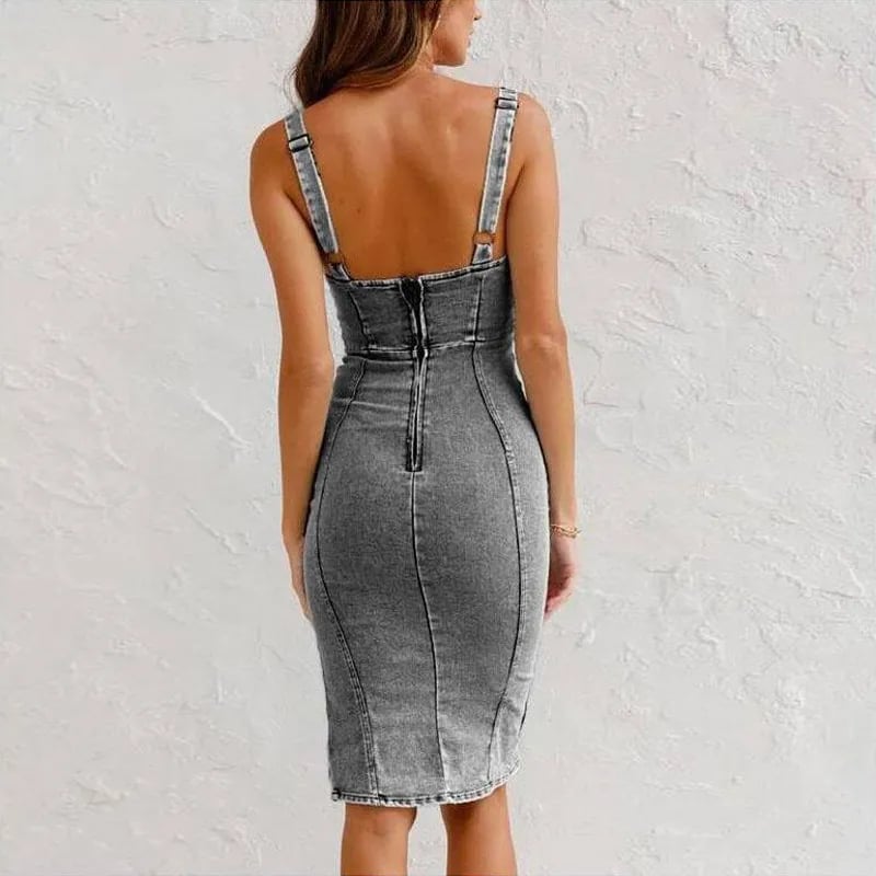 Liv | Jeans-Trägerkleid
