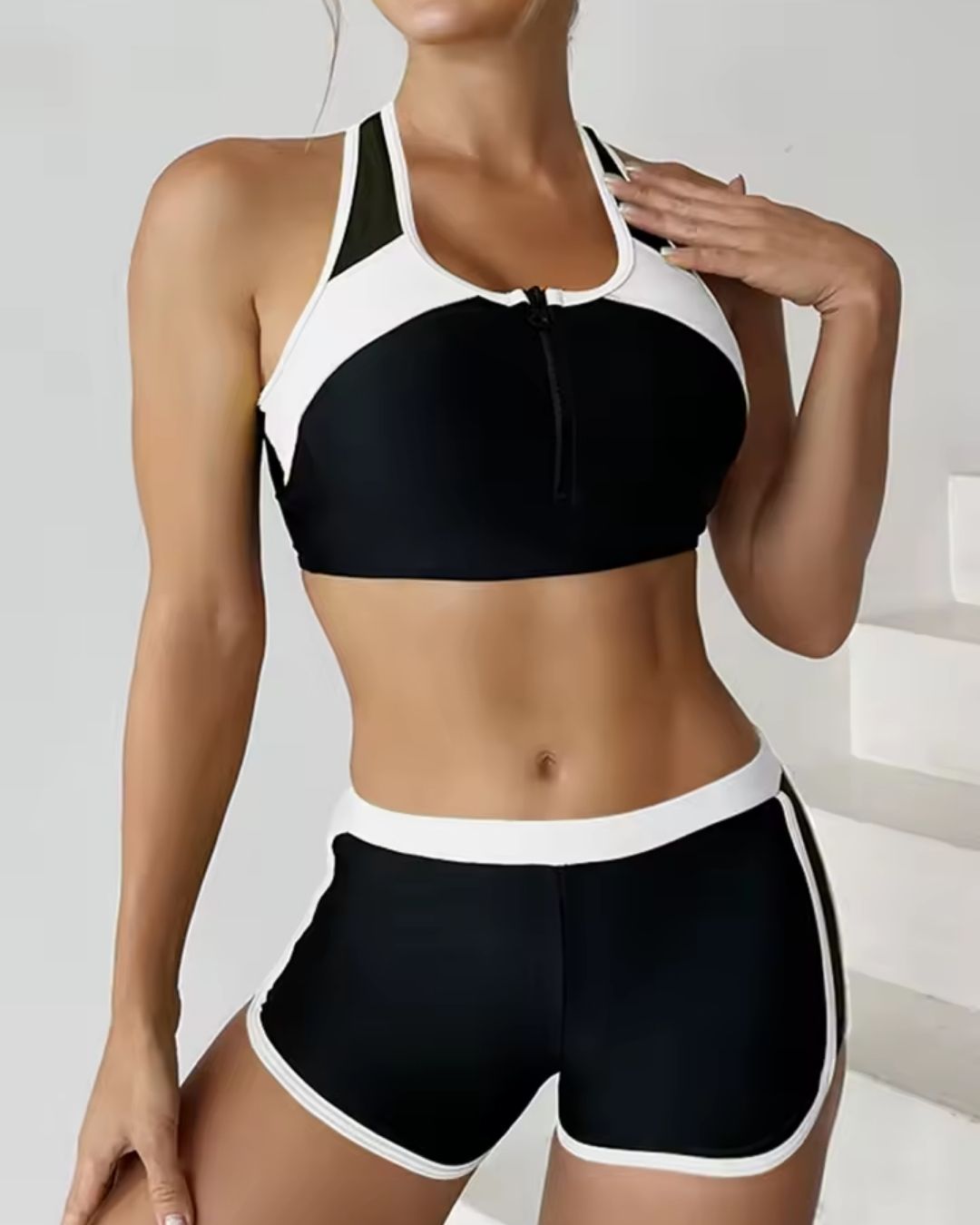 Nova | Sportliches Bikini-Set mit Reißverschluss