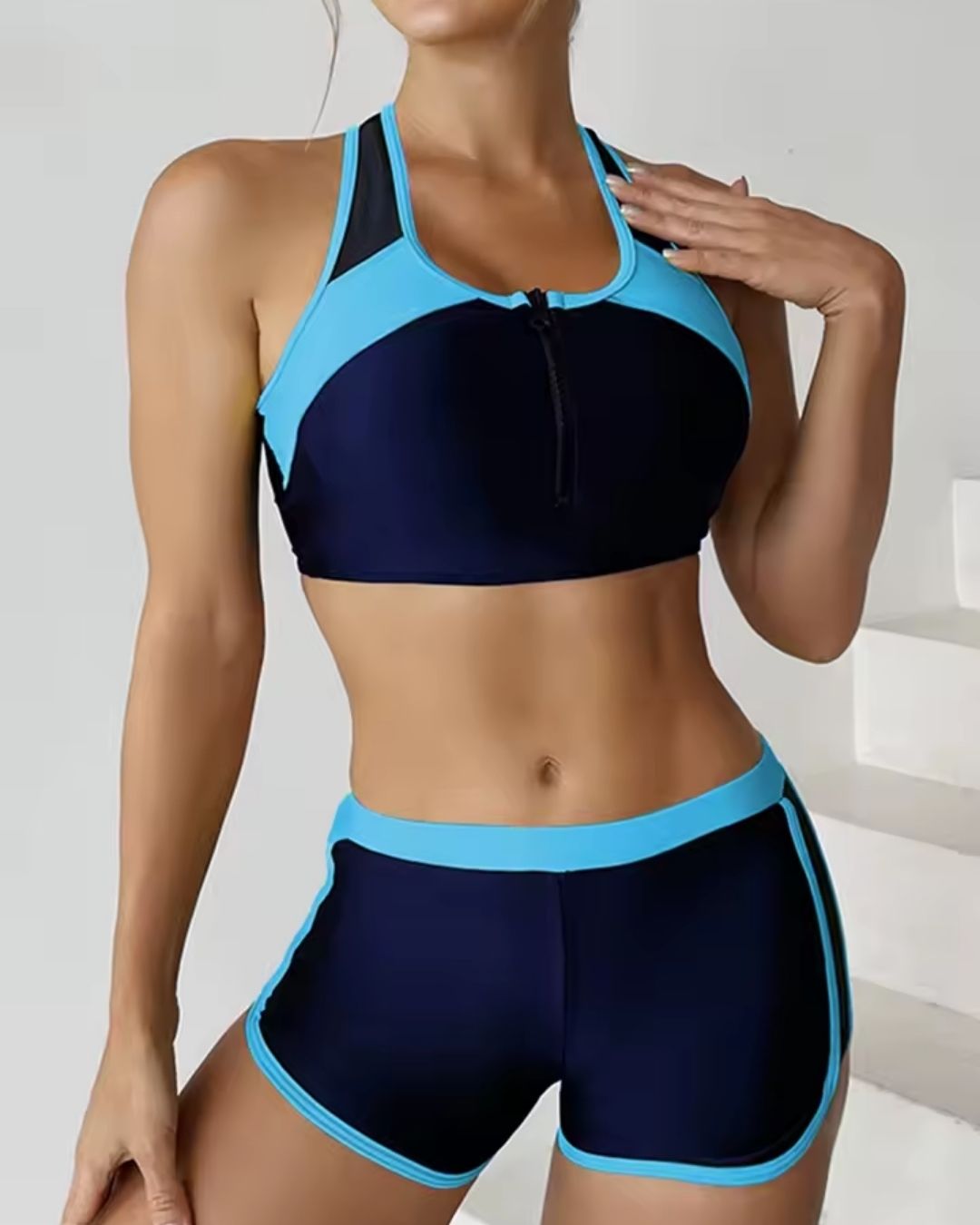 Nova | Sportliches Bikini-Set mit Reißverschluss