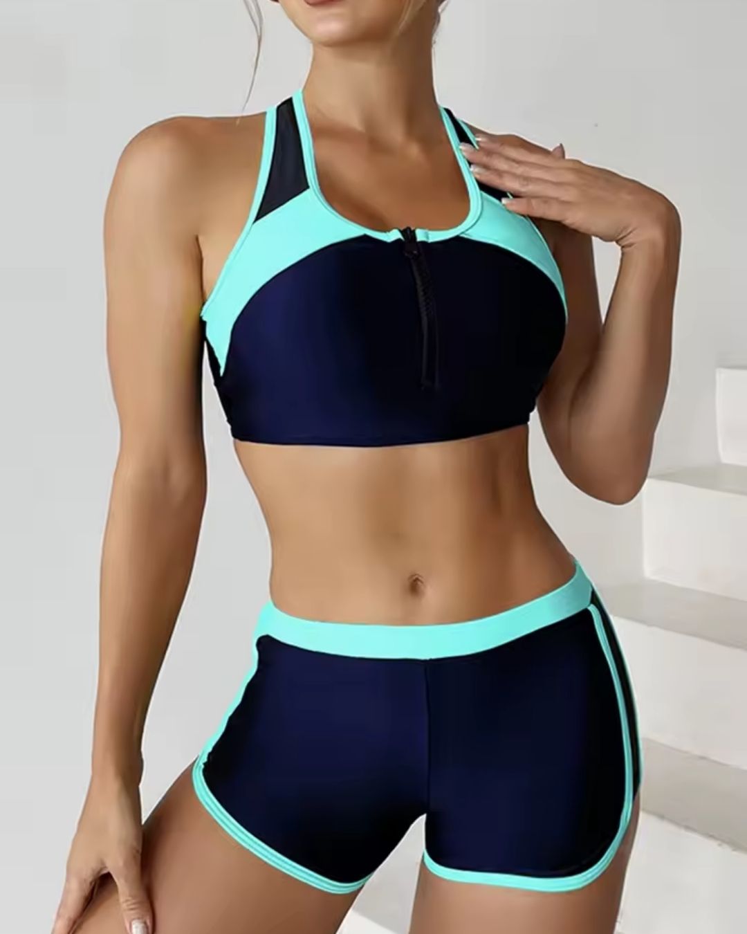 Nova | Sportliches Bikini-Set mit Reißverschluss