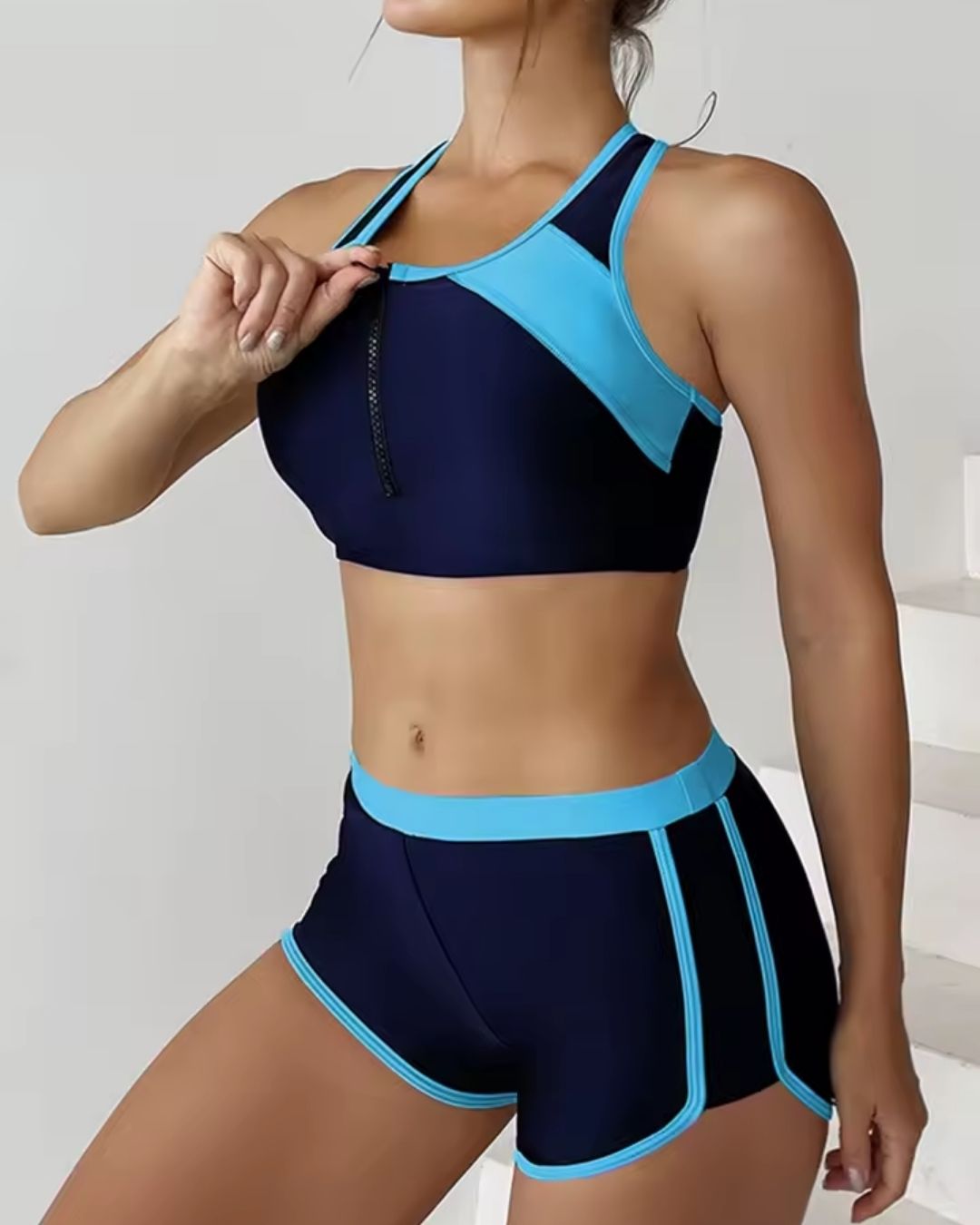 Nova | Sportliches Bikini-Set mit Reißverschluss