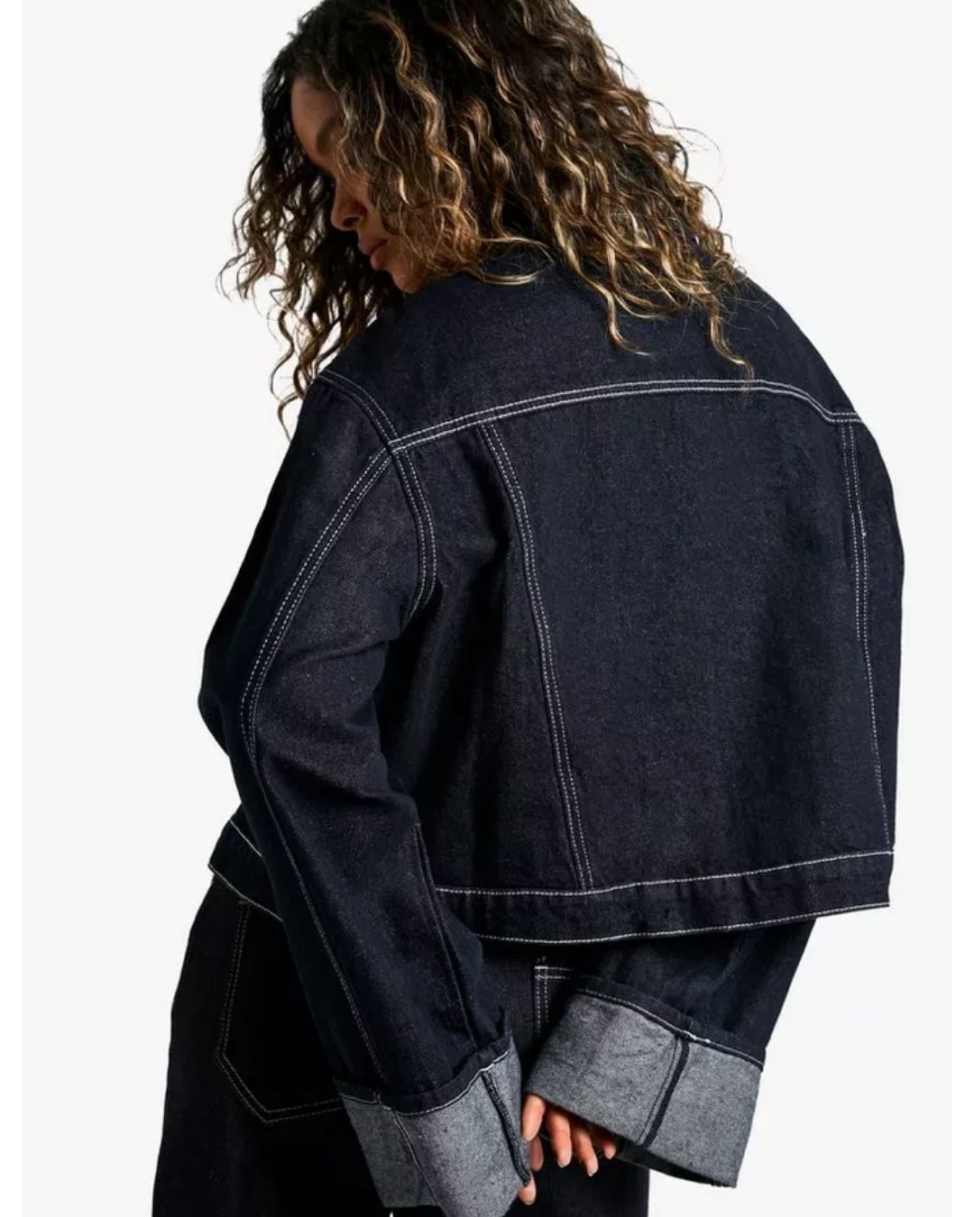 Zweiteiliges Premium-Denim-Set für Damen
