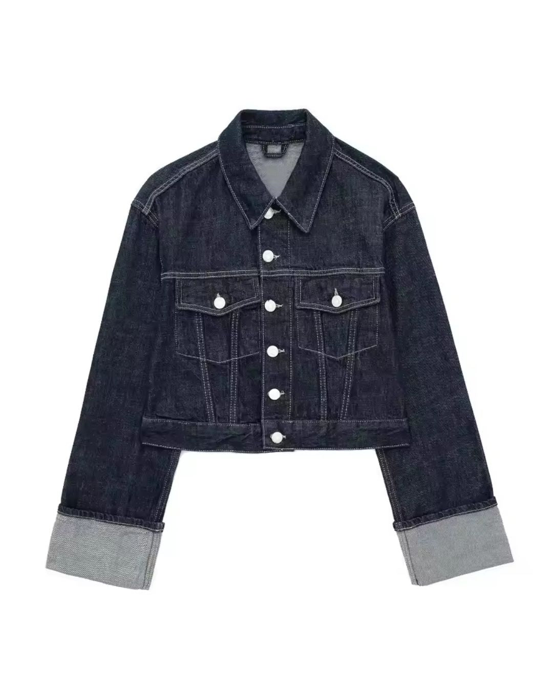 Zweiteiliges Premium-Denim-Set für Damen