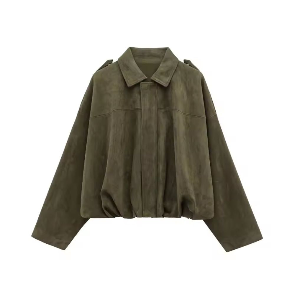 Rafza | Oversized Jack in Wildleder-Optik