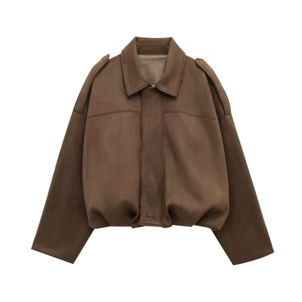 Rafza | Oversized Jack in Wildleder-Optik