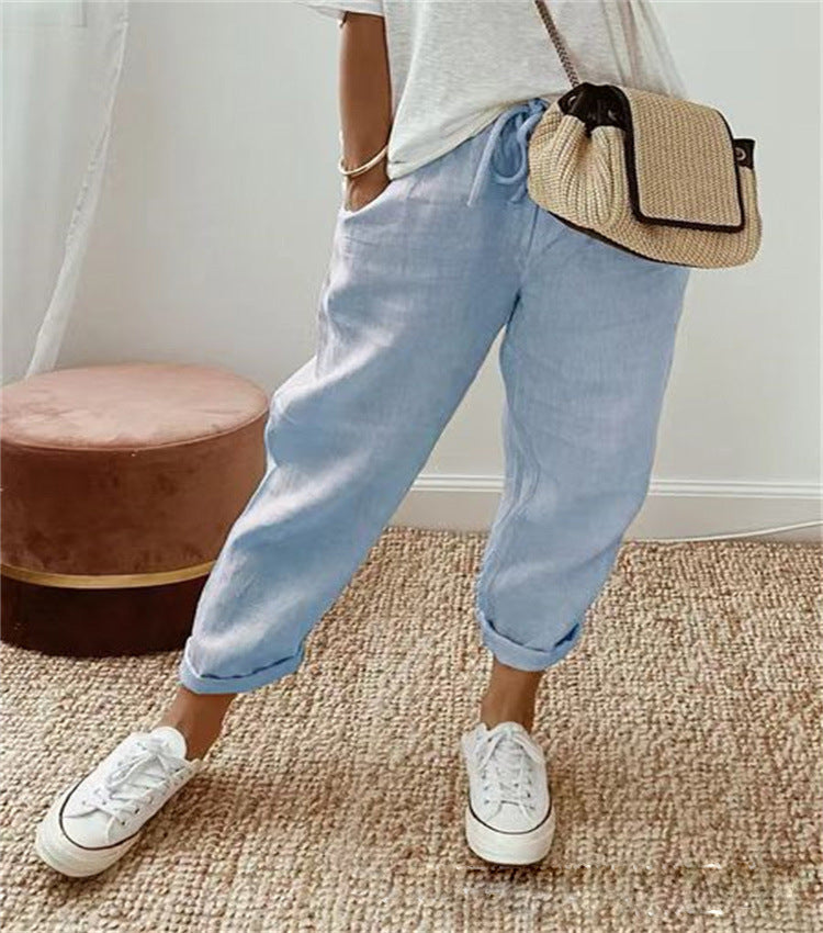 Yula | Elegante Baumwoll-Leinenhose 1+1 GRATIS