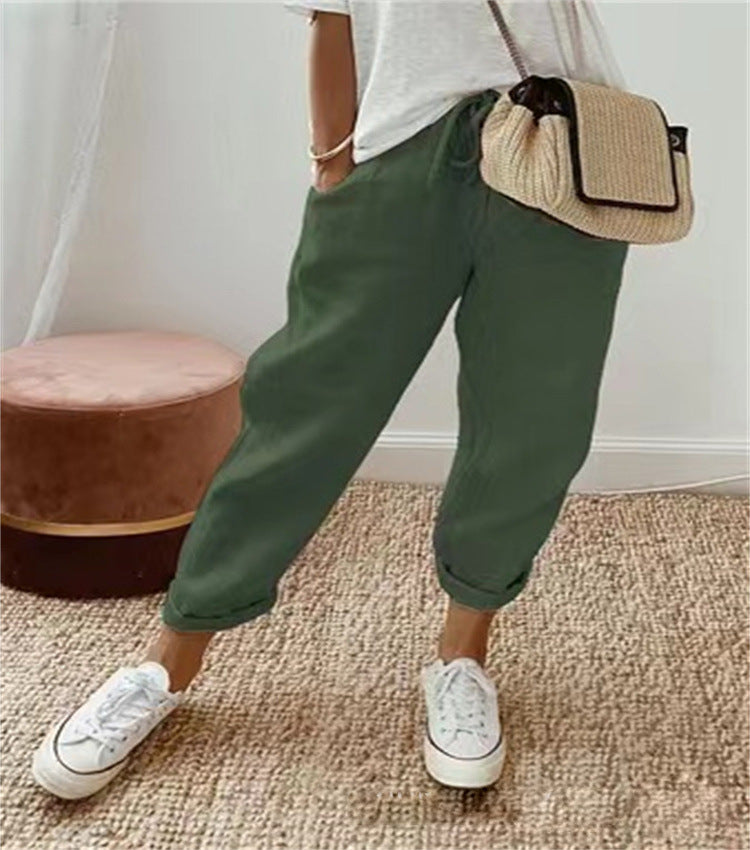 Yula | Elegante Baumwoll-Leinenhose 1+1 GRATIS