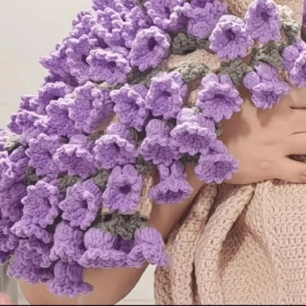 Handgestrickte Rosen-Decke DIY-Kit & Fertiges Geschenk