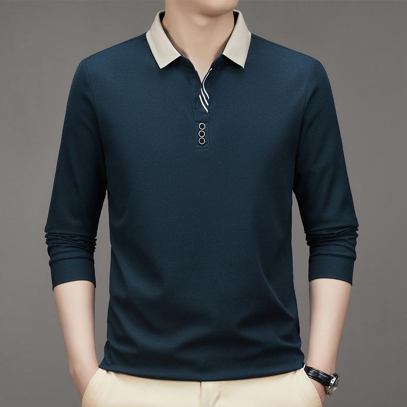 Herren Business-Casual Einfarbiges Hemd