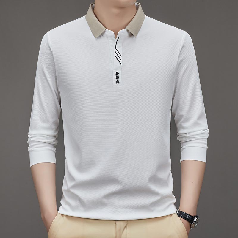 Herren Business-Casual Einfarbiges Hemd