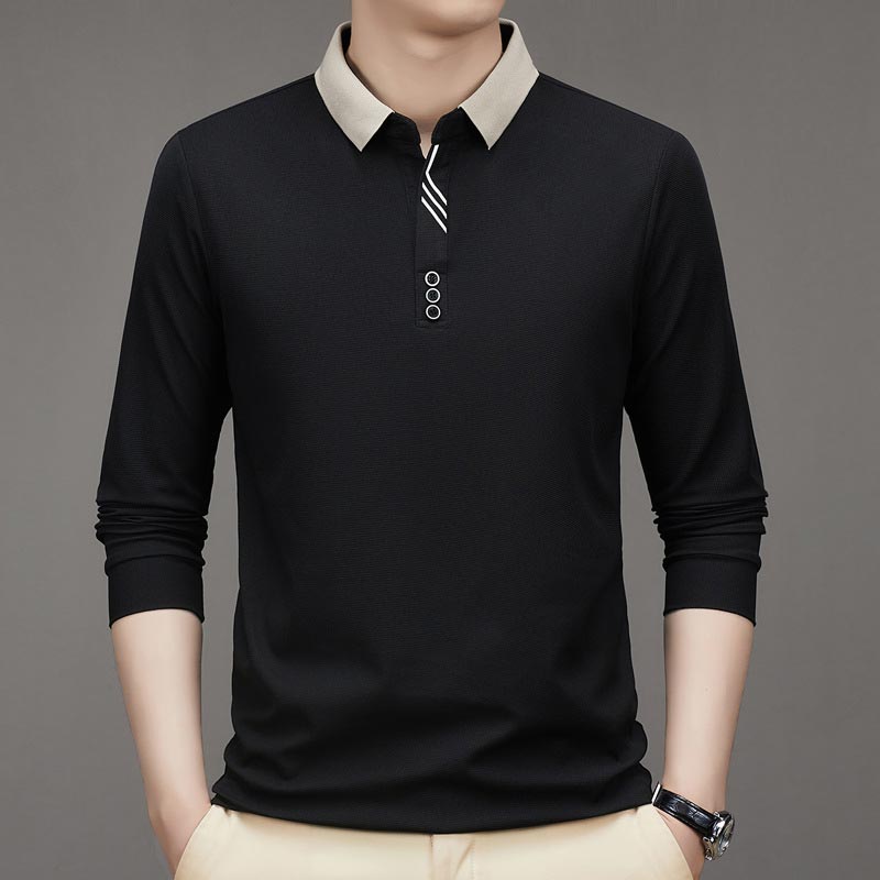 Herren Business-Casual Einfarbiges Hemd