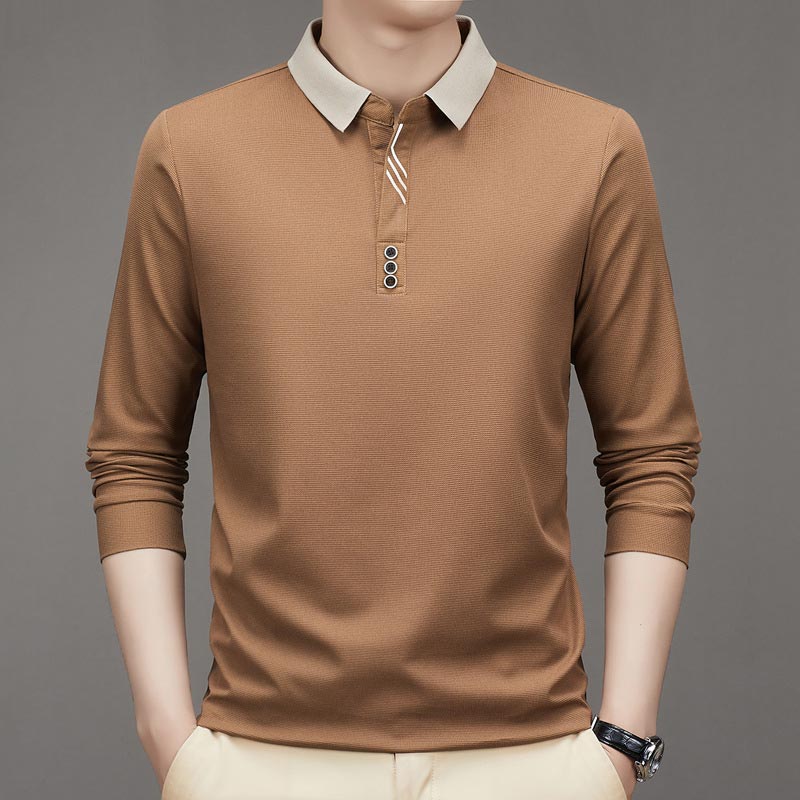 Herren Business-Casual Einfarbiges Hemd
