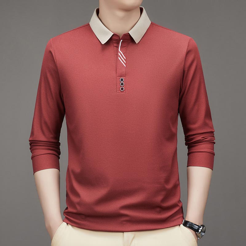Herren Business-Casual Einfarbiges Hemd