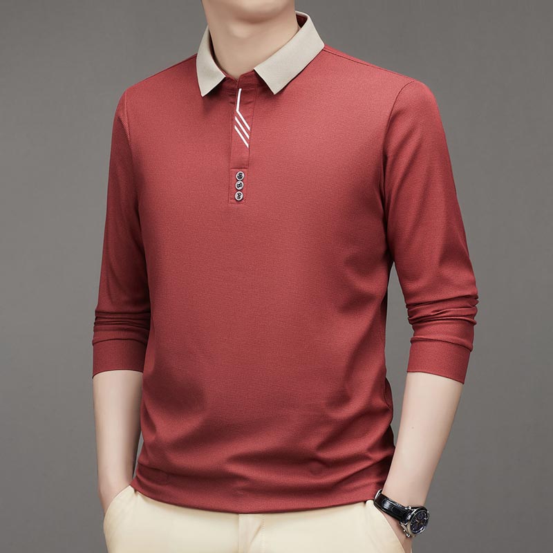 Herren Business-Casual Einfarbiges Hemd