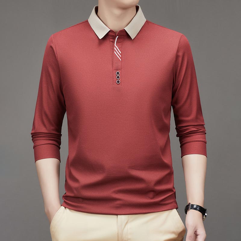 Herren Business-Casual Einfarbiges Hemd