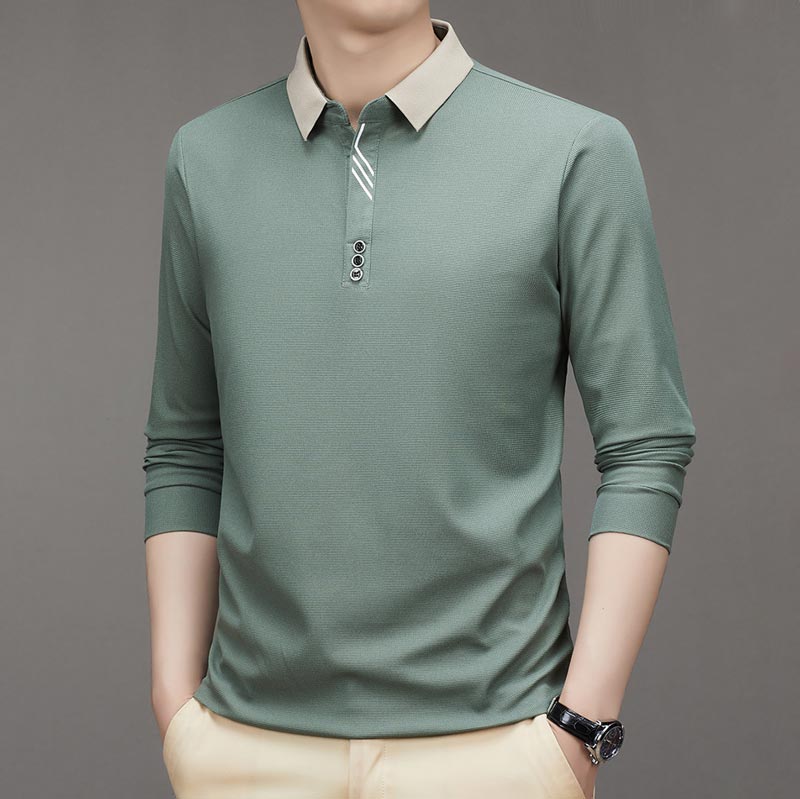 Herren Business-Casual Einfarbiges Hemd
