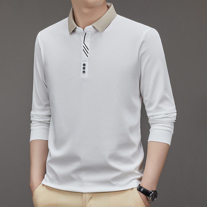 Herren Business-Casual Einfarbiges Hemd