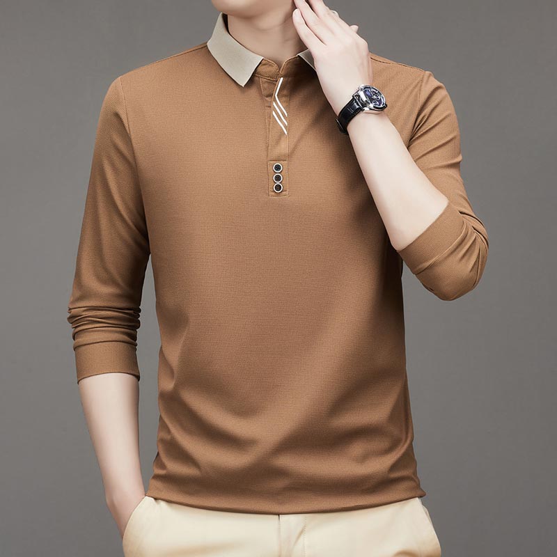 Herren Business-Casual Einfarbiges Hemd