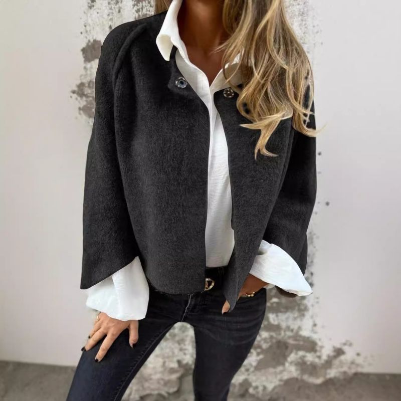 Damenmode einfarbiger Kurzmantel