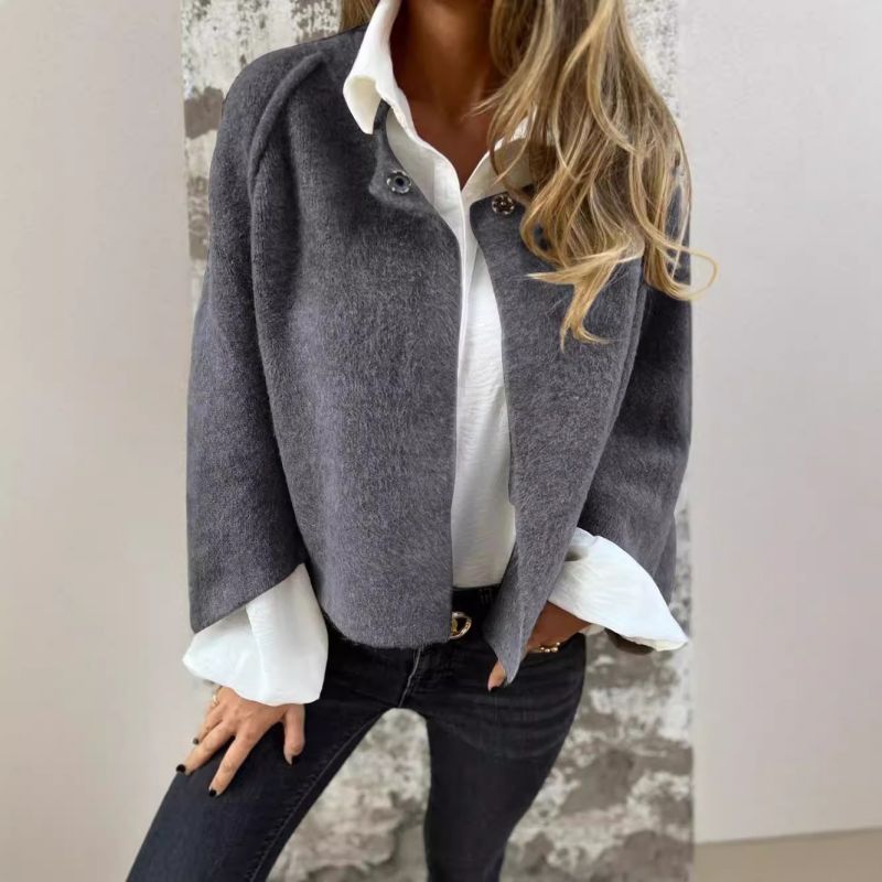 Damenmode einfarbiger Kurzmantel