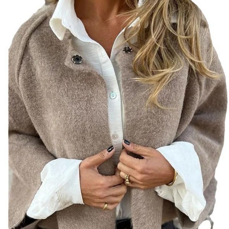 Damenmode einfarbiger Kurzmantel