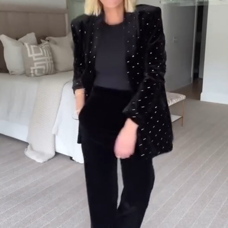 Damen Blazer mit Luxus-Strassverzierung
