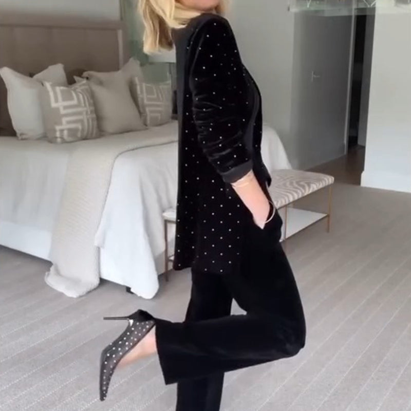 Damen Blazer mit Luxus-Strassverzierung