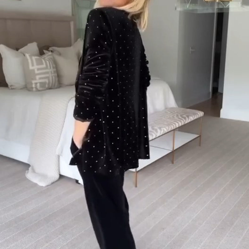 Damen Blazer mit Luxus-Strassverzierung