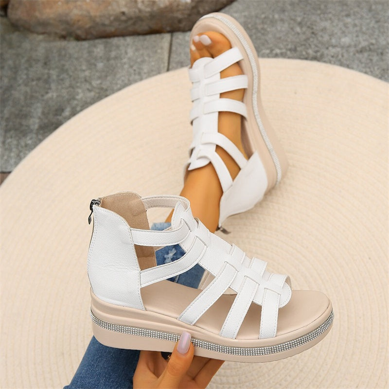 Roma | Elegante Riemensandalen mit Keilabsatz
