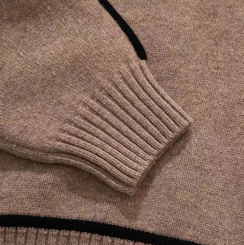 2024 Damen Patchwork Strickpullover